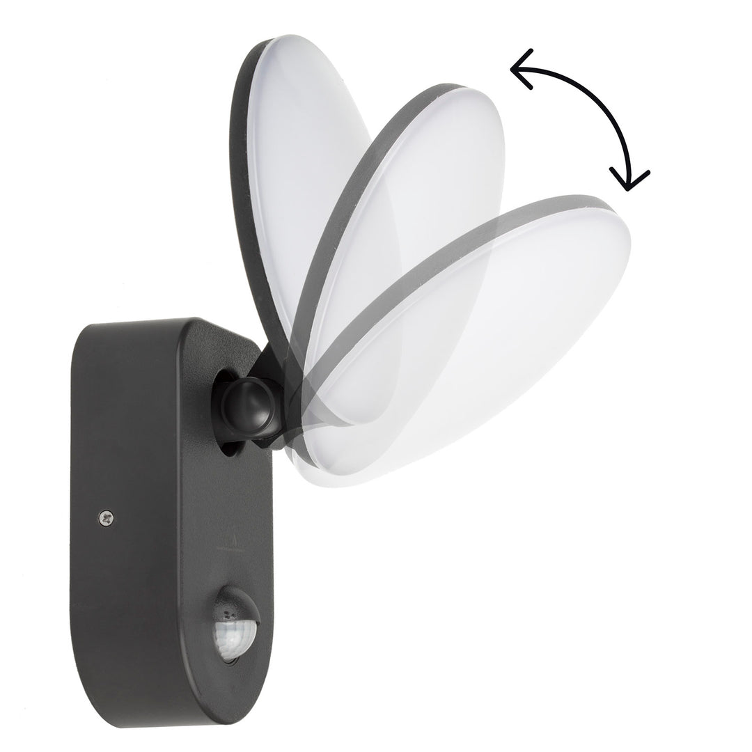 Applique LED détecteur de mouvement PIR 15W crépusculaire extérieure