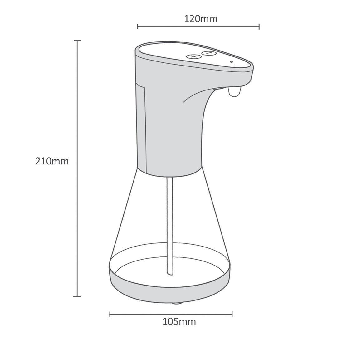 Promedix PR-530 Automatische zeepdispenser met infrarood bewegingssensor No-Touch werkt op batterijen 4xAA 480ml