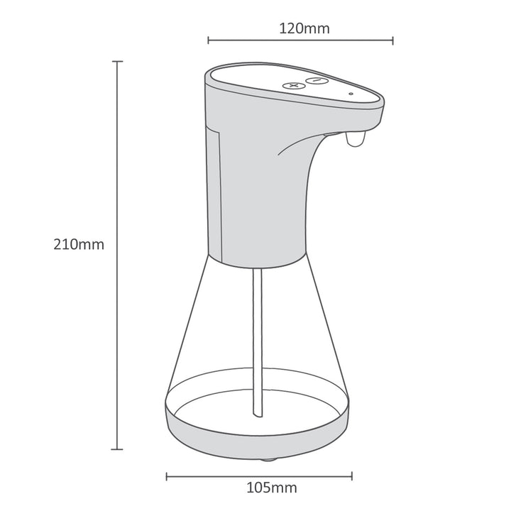 Dispensador automático de jabón sin contacto con sensor de infrarrojos para una higiene y desinfección seguras de sus manos Promedix PR-530