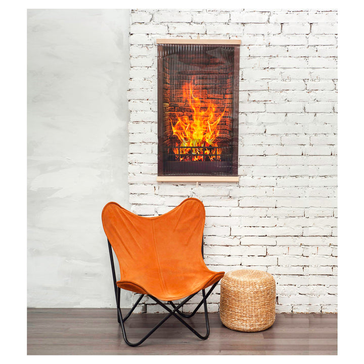 Infrared heater - flexible heating panel 430W TRIO pattern 1 fireplace, dimensions 100x57cm with regulator