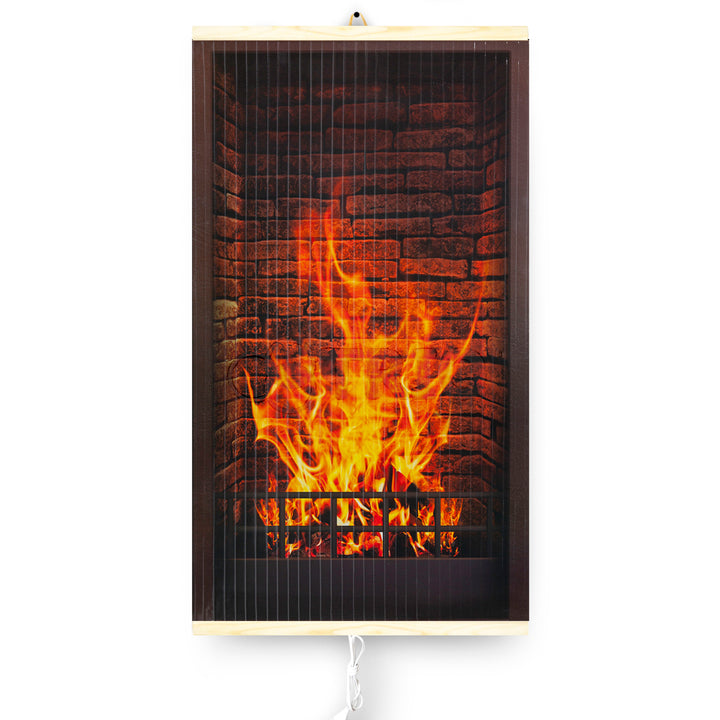 Infrared heater - flexible heating panel 430W TRIO pattern 1 fireplace, dimensions 100x57cm with regulator