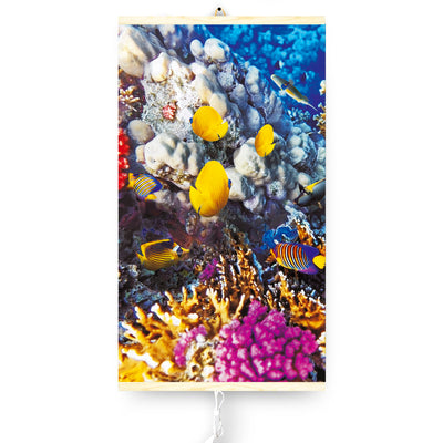 Ferninfrarot-Heizung – flexibles Heizpaneel 430 W, TRIO Design 6 Korallenriff, 100 x 57 cm, dekoratives Heizposter