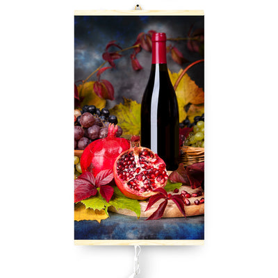 FAR Infrarot-Heizung-flexible Heizplatte 430W TRIO Design 8 Wein 100x57cm Dekorative Heizung Poster