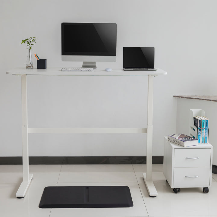 Ergo Office ER-401 Sit-stand desk 140x60cm Manual Height Adjustable Office Desk max 117cm Ergonomic Table Loadable up to 40kg Black