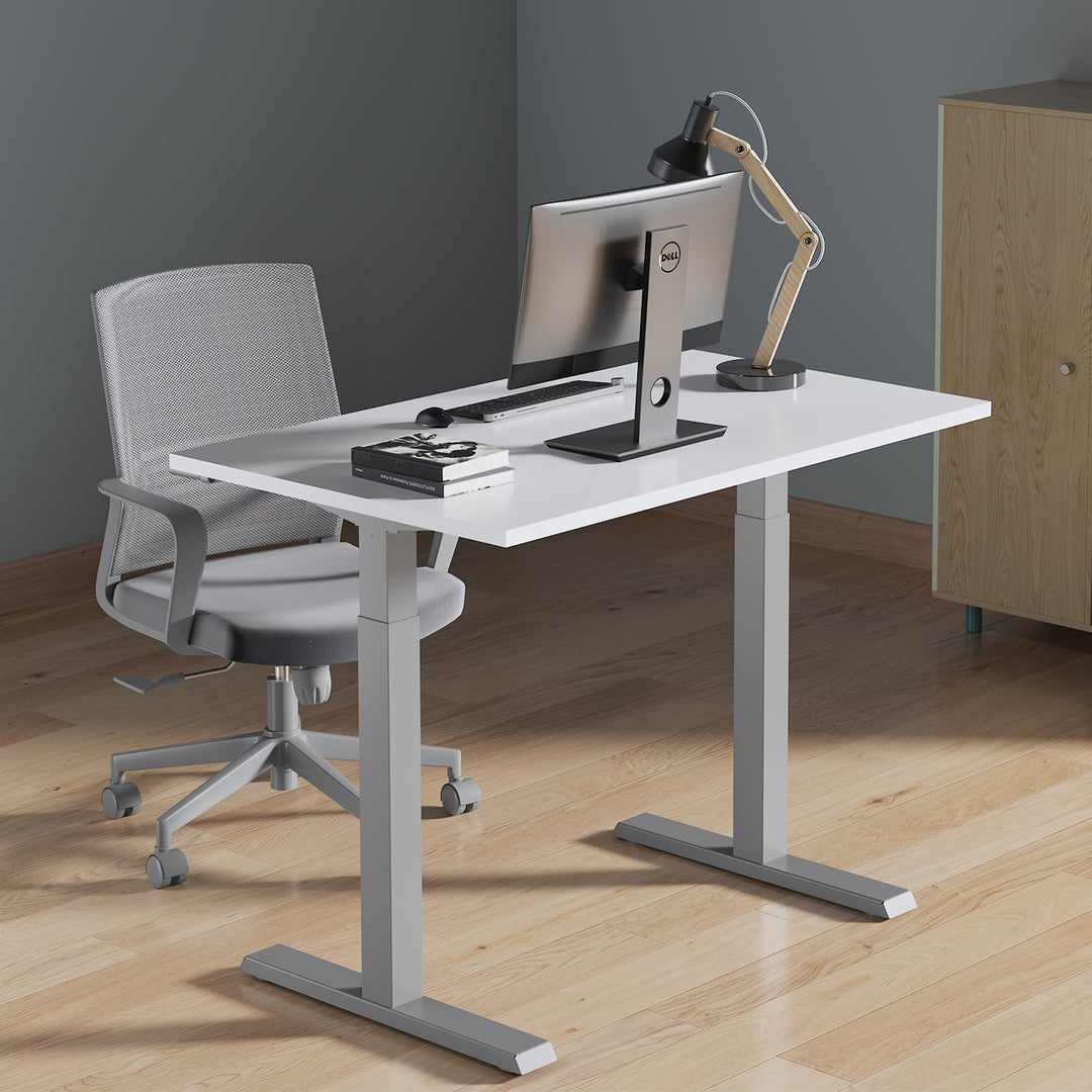 Bureau manuel Ergo Office réglable en hauteur, max 70 kg, hauteur max 130 cm - sans plateau, gris, ER-402 G