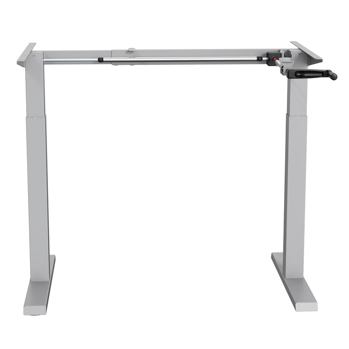 Ergo Office ER-402G Manual Height Adjustment Desk Table Frame Without Top for Standing and Sitting Work Grey