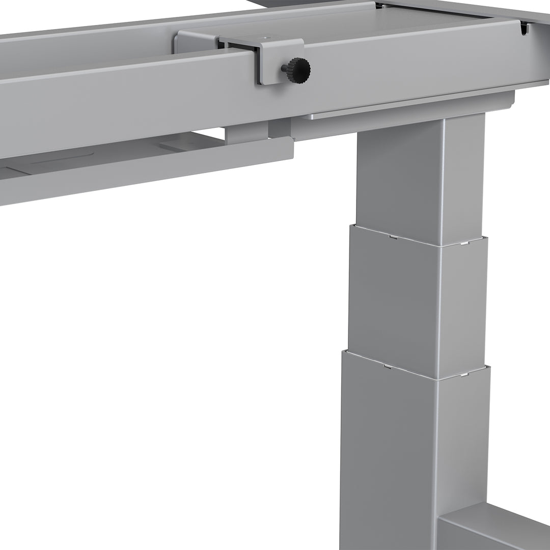 ER-404 Doppeltischgestell Sitz-Steh-Schreibtisch Elektrisch Höhenverstellbarer Schreibtisch ohne Tischplatte bis 2x125kg max. Höhe 128cm Grau