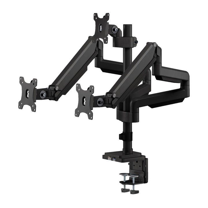 Ergo Office ER-408B Halterung für 3 Monitore, Tischhalterung, 1 x USB 3.0-Arm, verstellbar, schwenkbar, neigbar, drehbar 13" - 32" VESA