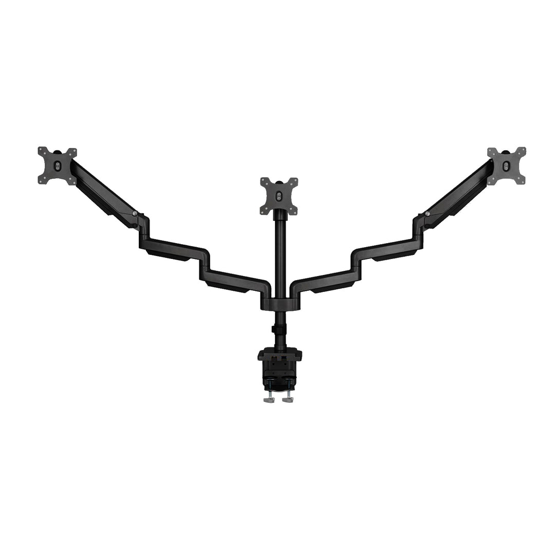 Ergo Office ER-408B Bracket for 3 Monitors Desk Mount 1x USB 3.0 Arm Adjustable Swivel Tilt Rotateable 13" - 32" VESA