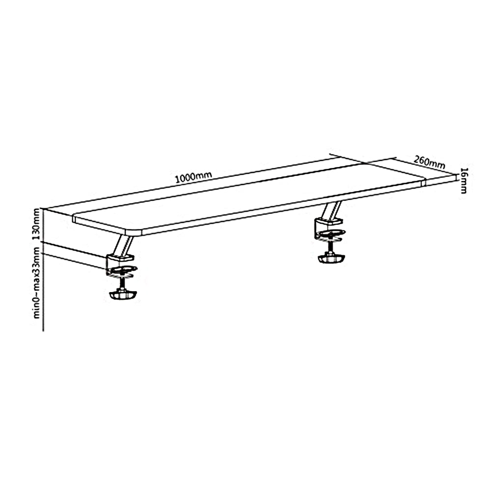 Ergo Office ER-409 Monitor Laptop Stand Desk Mount Table Top Shelf 13" - 32" 20kg Universal 100 x 26cm