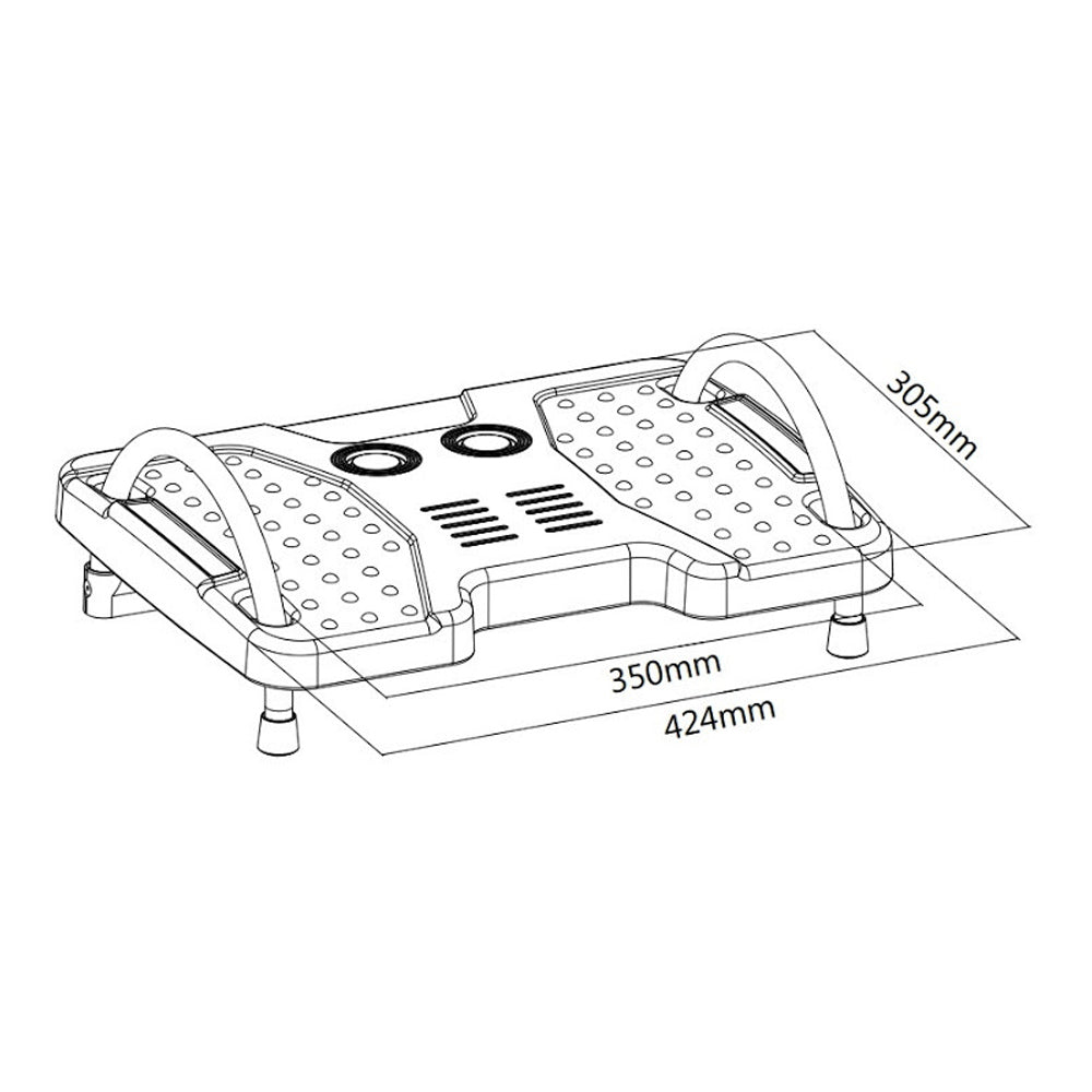 Ergo Office ER-412 Reposapiés Ergonómico Regulable Superficie Texturizada Masaje Oficina en Casa