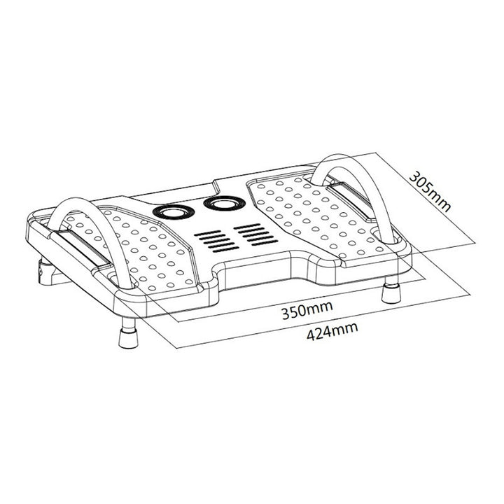 Ergo Office ER-412 Reposapiés Ergonómico Regulable Superficie Texturizada Masaje Oficina en Casa