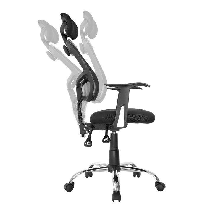 Ergo Office ER-413 Ergonomic Office Chair Adjustable Headrest &amp; Seat Height Mesh Swivel Durable Black