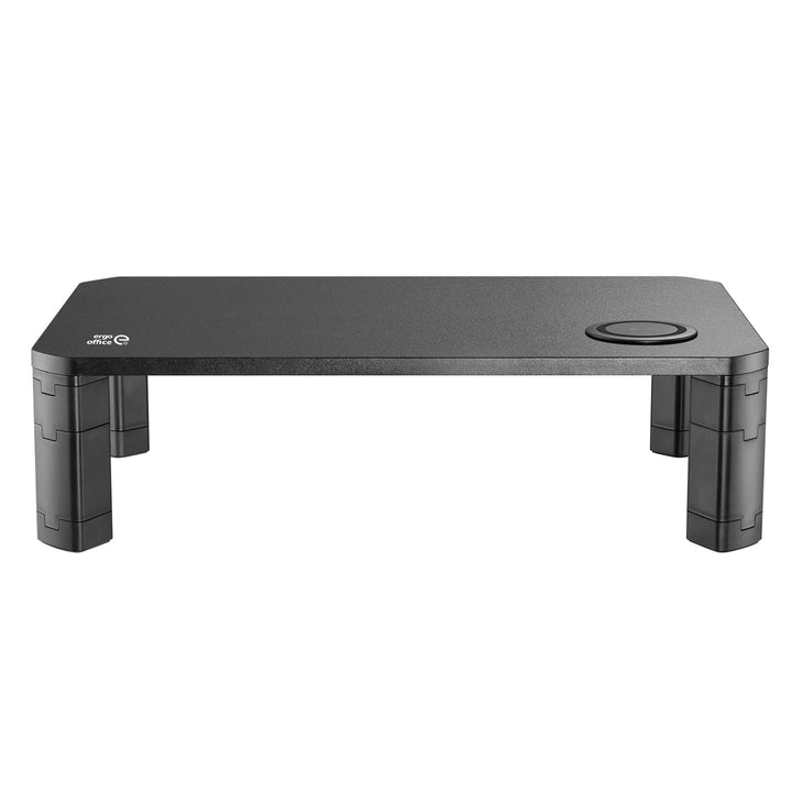 Höhenverstellbarer Bildschirmständer mit kabelloser Qi Aufladung Monitor Stand 17"~32" bis max. 20kg Induktionsladegerät