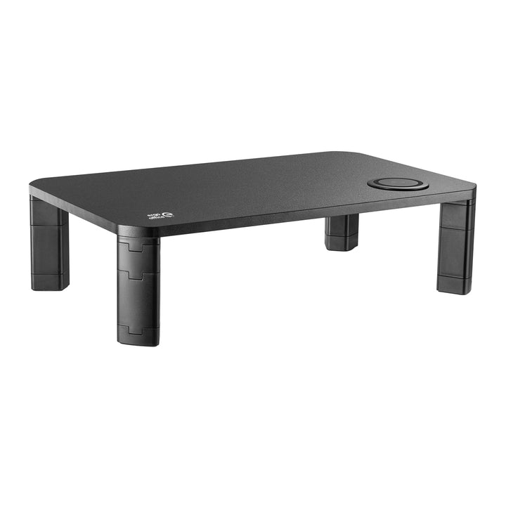 Soporte de pantalla ajustable en altura con soporte de monitor de carga inalámbrica Qi de 17"~32" hasta un máximo de 20 kg de carga por inducción