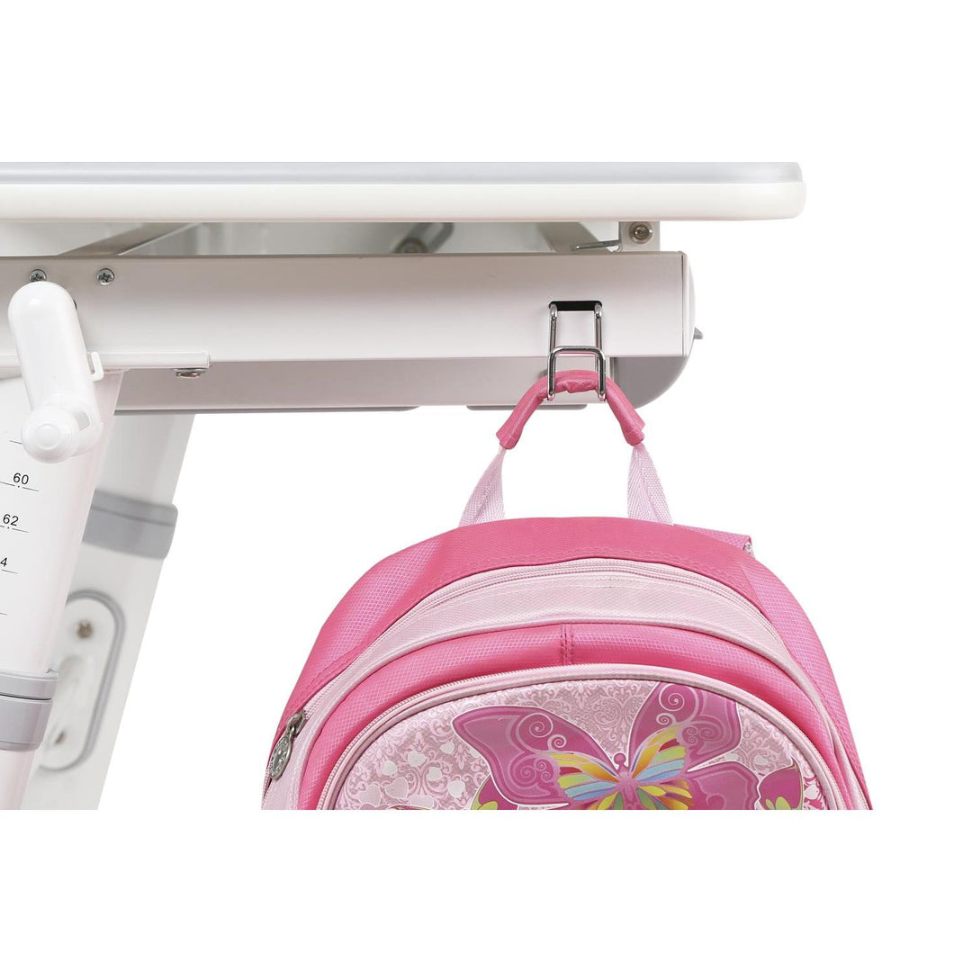 Ergo Office ER-417 Escritorio infantil ergonómico con regulación de altura e inclinación pupitre escolar infantil hasta 100 kg ganchos para bolsas de cajón