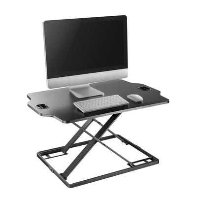 Ergo Office ER-419 Supporto per monitor per laptop, scrivania regolabile in altezza, in piedi, seduto, lavoro, ultra sottile, 10 kg