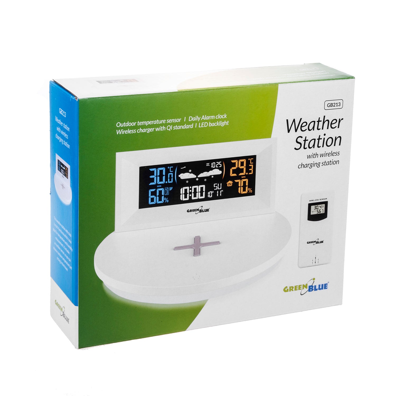 EstaciÓn meteorolÓgica wifi greenblue, compatible con tuya, sensor  exterior, calendario, previsiÓn meteorolÓgica, barÓmetro, gb2