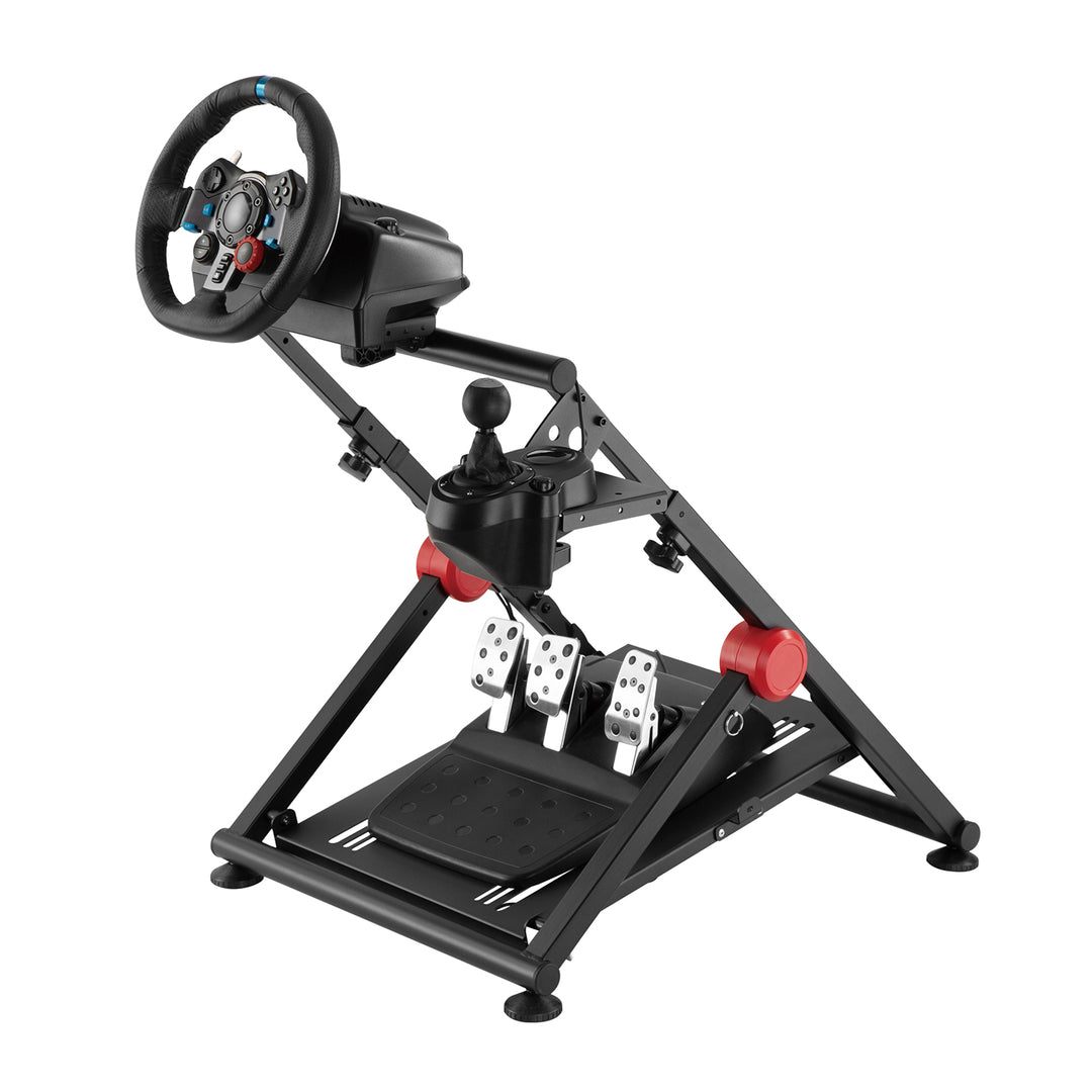 NanoRS RS155 Opvouwbare Steel Gaming Stuurwiel Stand Pedals Houder Verstelbare niet-slip