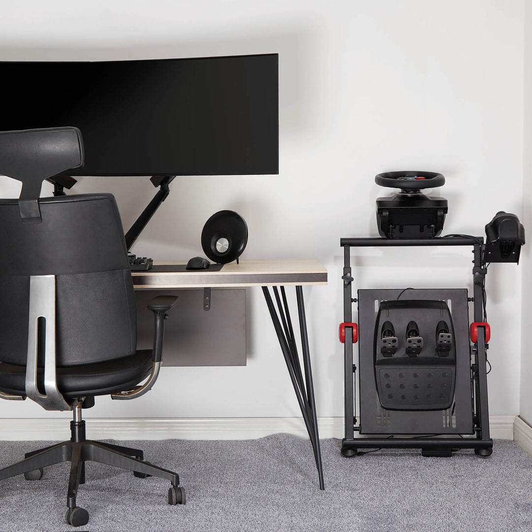 Nanors RS155 Faltbare Stahl Gaming Lenkrad Stand Pedals Halter Einstellbar Rutsch – Euroelectronics EU