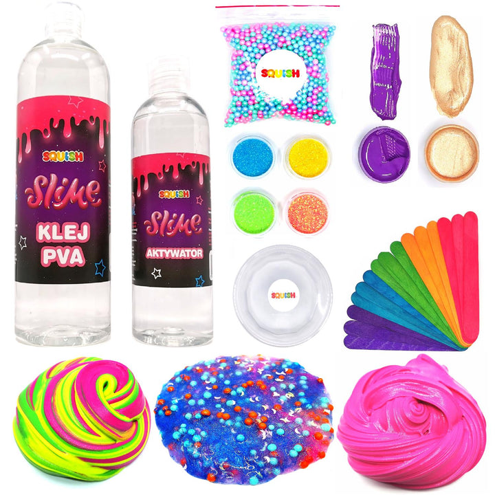 Slime Rainbow Schleim Set Zum Selber Machen Ideal Für Geschenk für Mädchen Und Jungen DIY Kreativ