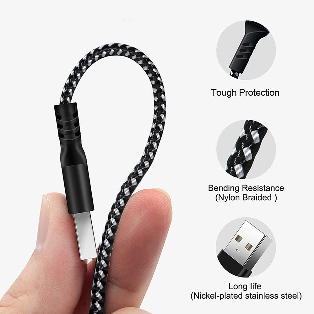 USB to Lightning cable charging cable 1m Fast Charge 5V / 2.4A data cable Fast charging cable High speed nylon braided connection cable data transmission (8-pin)