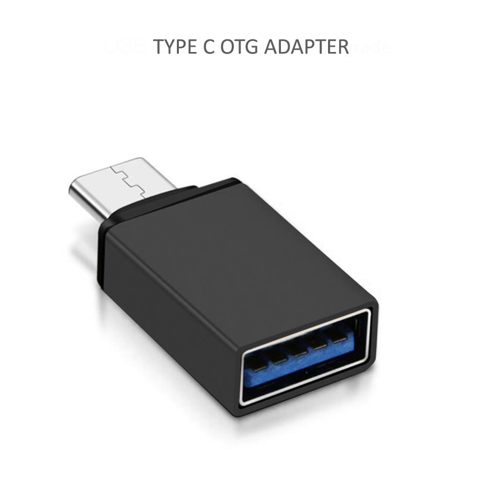 USB A to USB Type-C adapter with OTG function for smartphones and tablets Supports synchronization, data transfer, Plug & Play Black