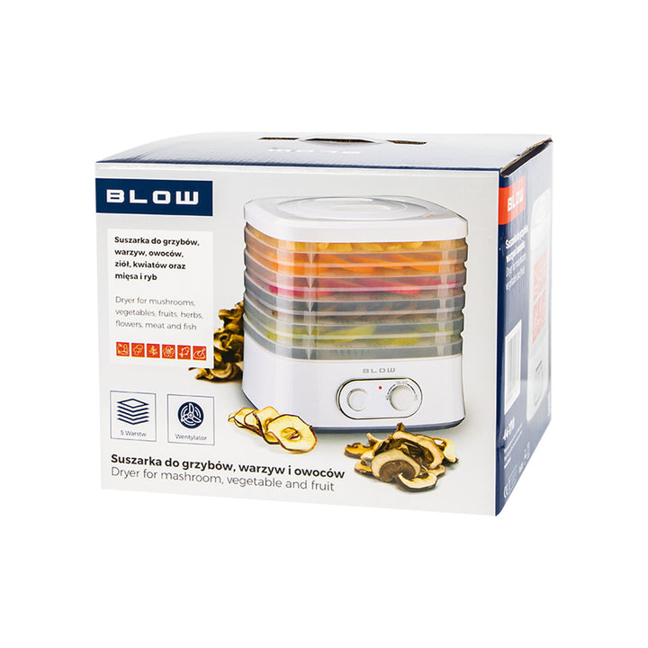 Blow 44-171# 240W voedseldroger met 5 laden, voor champignons, groenten, fruit, vlees, vis en kruiden,