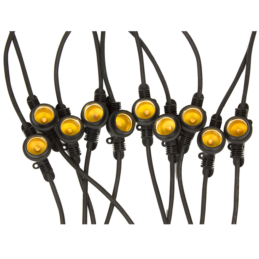 Maclean Energy MCE410 10m Garden Garland for 10x E27 Bulbs IP44 Outdoor Indoor (without bulbs)