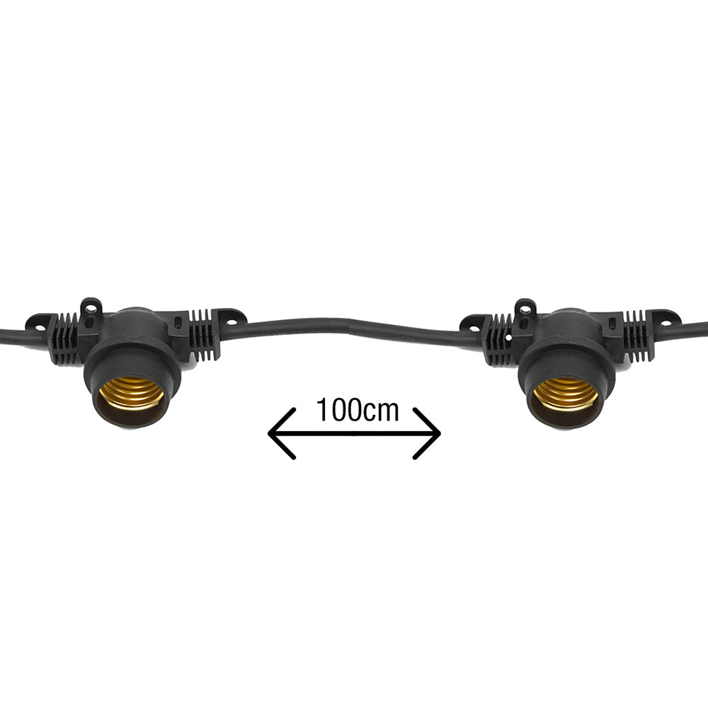 Maclean Energy MCE410 10m Garden Garland voor 10x E27 Bulbs IP44 Outdoor Indoor (zonder lampen)