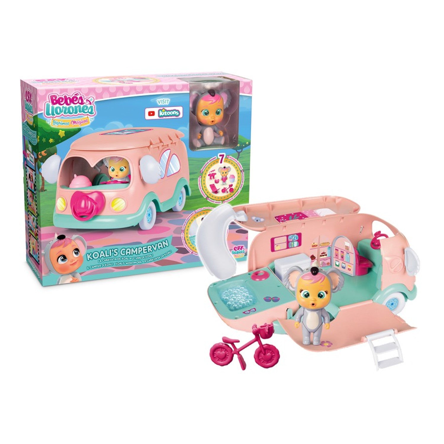 Cry Babies Magic Tears Camper Set - Camper Van, Koala En Accessoires ...