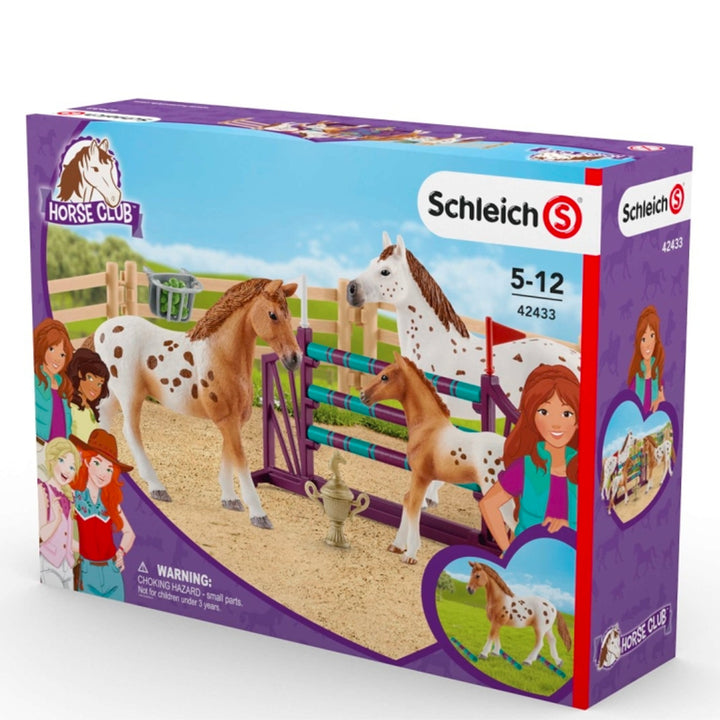 Schleich SLH42433 Schleich Horse Club Lisa's Tournament Training Playset 3 Horses Accessories