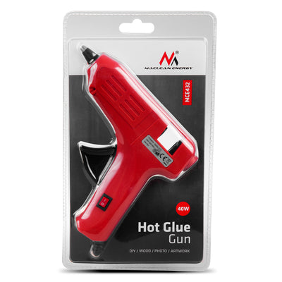 Maclean MCE432 Hot Glue Gun 40W + 2x Hot Glue Sticks Sticks Trasparente Glue Sticks per DIY Artigianato e Riparazioni Hot Glue Gun