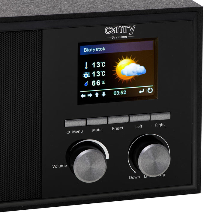 Camry CR 1180 DAB Wi-Fi Internet Radio With Over 20,000 Stations Worldwide AUX Headphone Jack