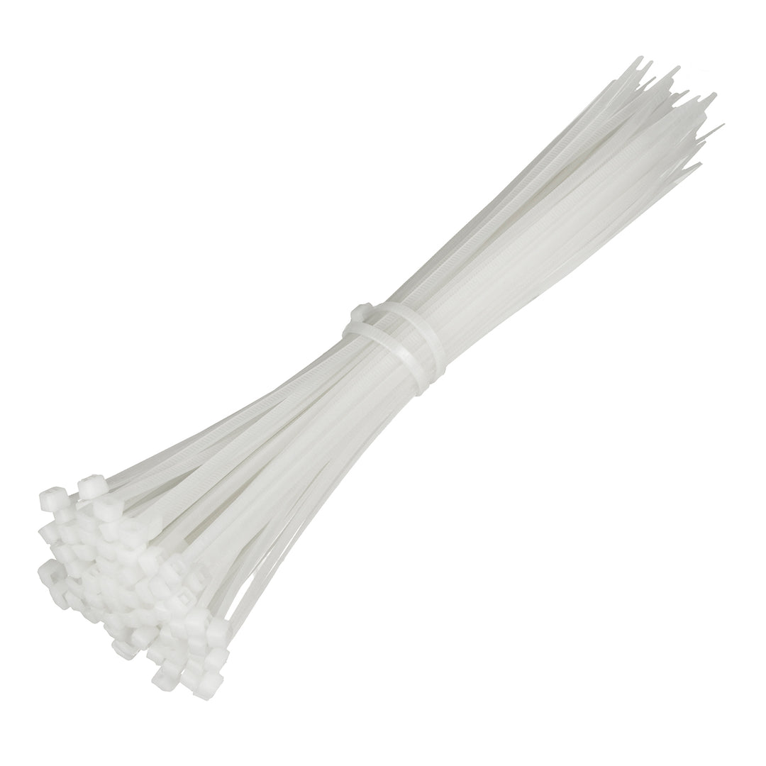 100 PCS Cable Zip Ties Cord Organising Tidy White UV Weather Resistant Nylon