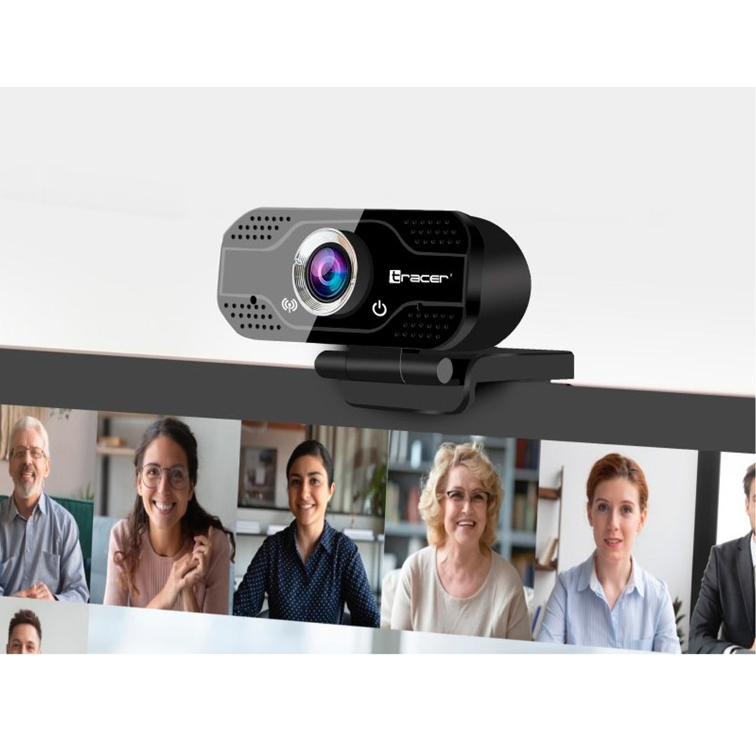 Tracer WEB007 USB Webcam avec Microphone FullHD 30 fps 120 ° Field of View Light Correction Home Office Streaming Camera