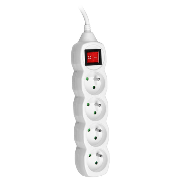 Extension cord TRACER PowerCord 3.0m (4 sockets, switch, white)