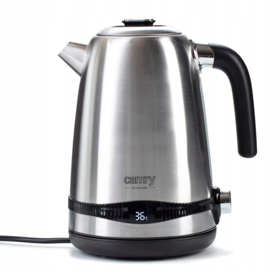 Camry CR 1291 Electric Kettle Stainless Steel LCD Temperature Control Swivel Base 1.7L 2200W