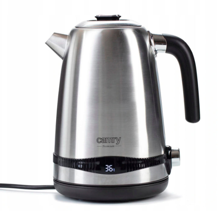 Camry CR 1291 Electric Kettle Stainless Steel LCD Control Temperatura Swivel Base 1.7L 2200W