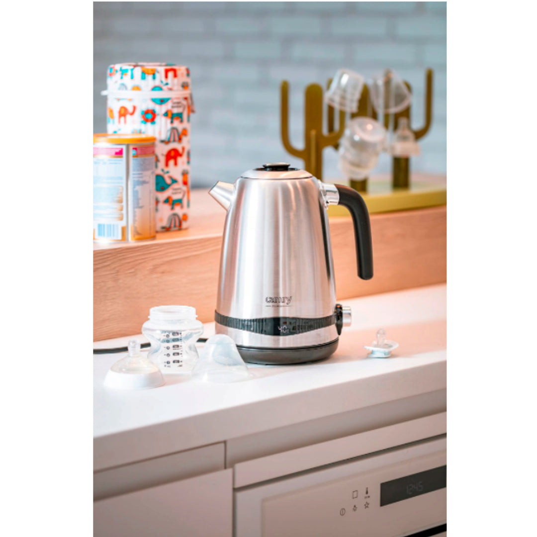 Camry CR 1291 Electric Kettle Stainless Steel LCD Temperature Control Swivel Base 1.7L 2200W