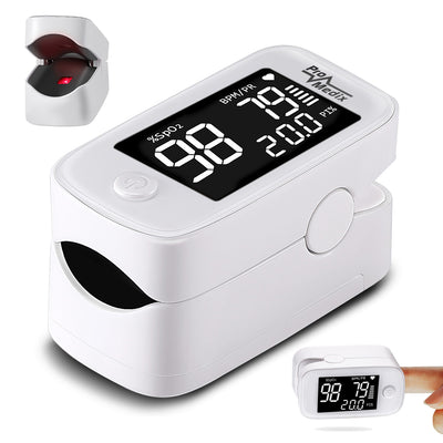 Promedix PR - 870 oxímetro de pulso de punta de dedo médico con Pantalla LED de alta definición de 1,5 pulgadas