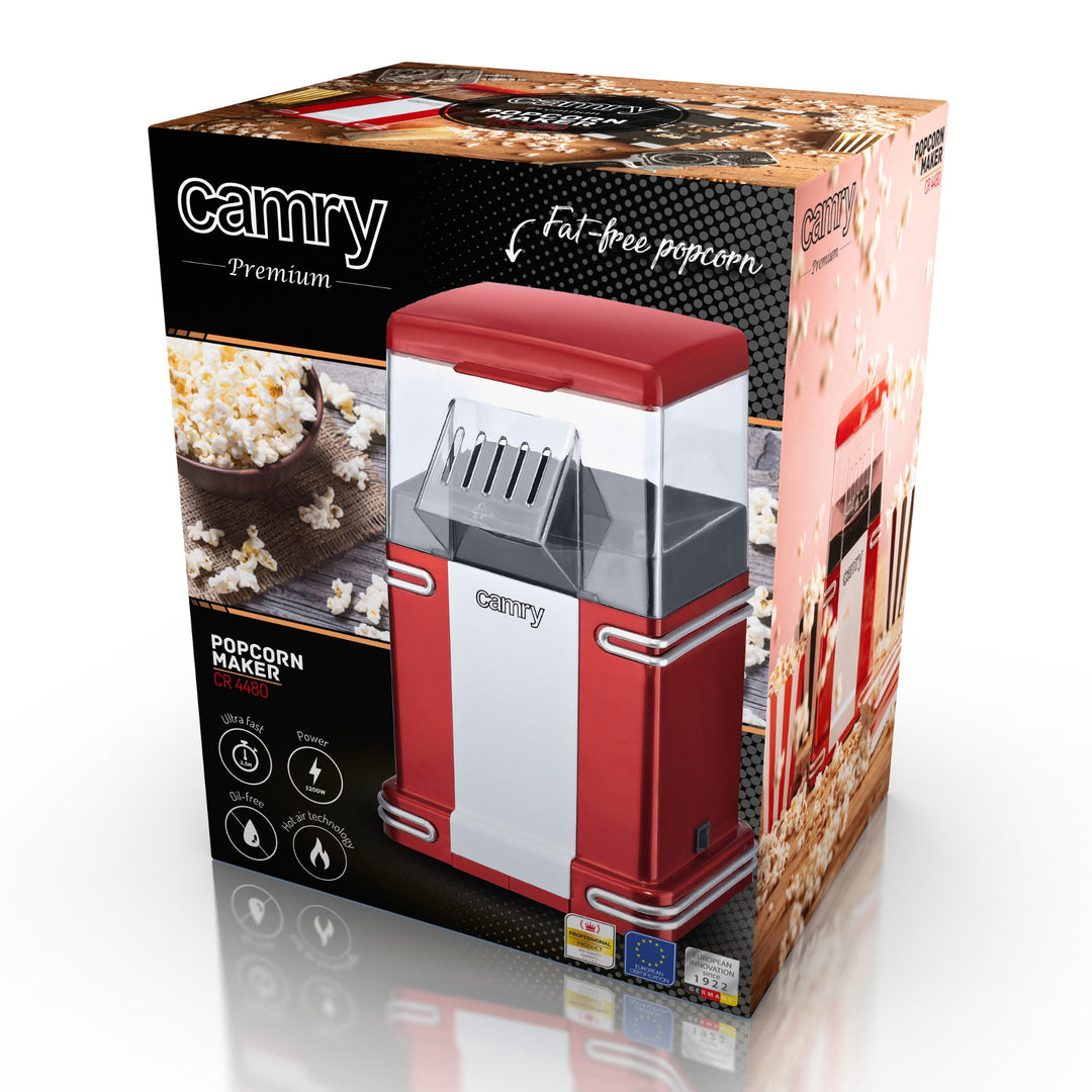 Machine à pop-corn stylée et élégante Camry CR 4480 - look rétro