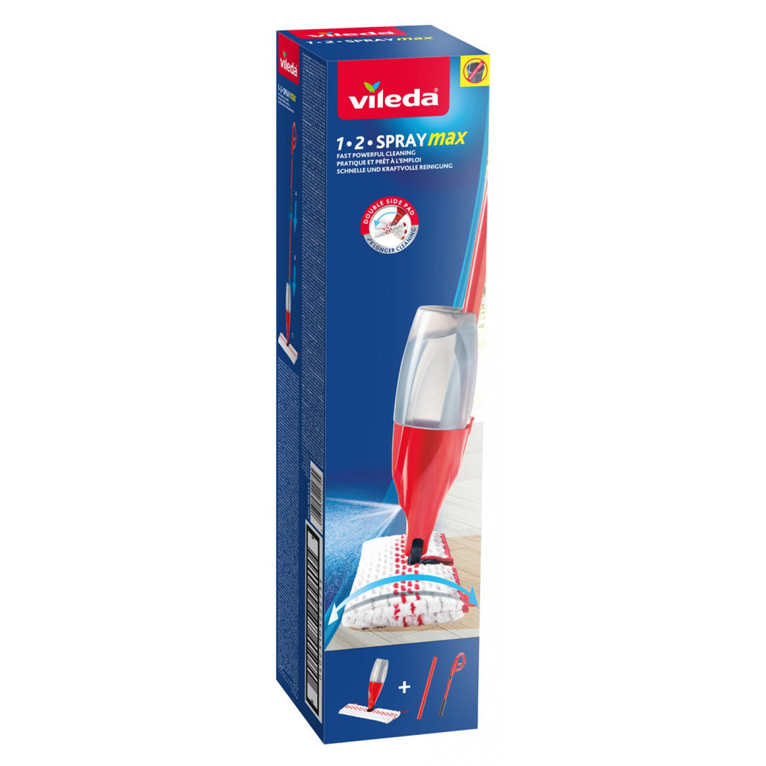 Vileda 1-2 Spray Max Box Mop met sproeier en roterende kop