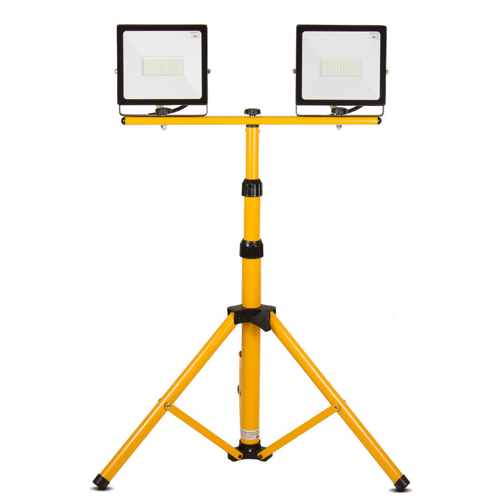 Maclean MCE583 tripod for floodlights construction spotlight work light floodlight stand construction spotlight tripod telescope 62-150cm height adjustable steel