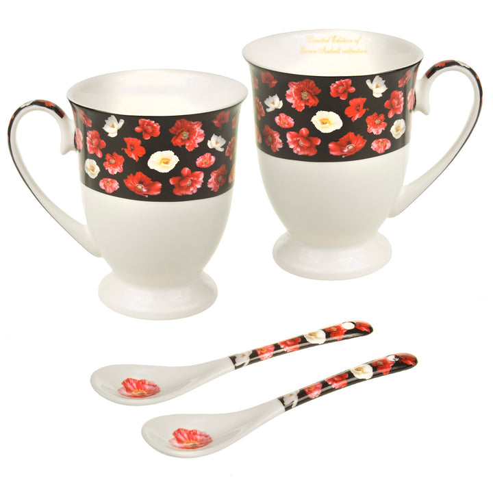 Juego de 2 tazas de café para dos personas, porcelana, 300 ml