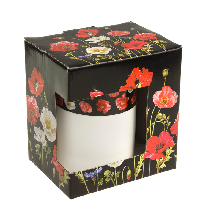 Taza de porcelana con diseño de amapolas 250 ml de Queen Isabell