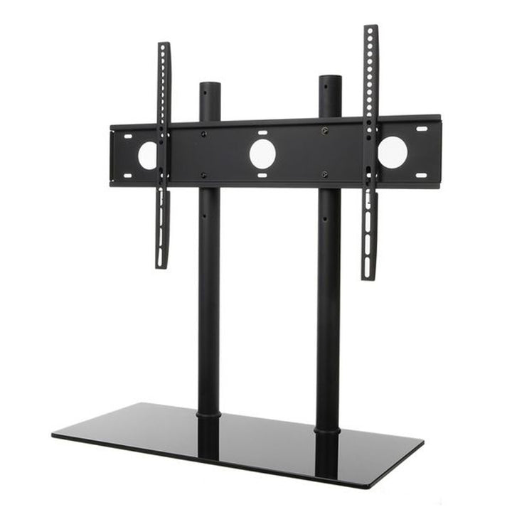 Tisch TV Stand Halter Halterung 32.65" Monitor Einstellbare Höhe Glas Stahl LCD LED OLED QLED