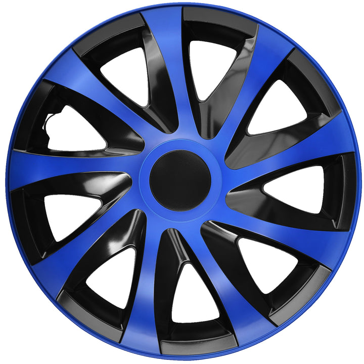 Hubcap set 13 "DRACO blue-black 4 pieces