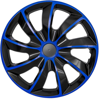 NRM Universal Wheel Covers 15'' Sport Wheel Covers Hub Caps Blu e Nero
