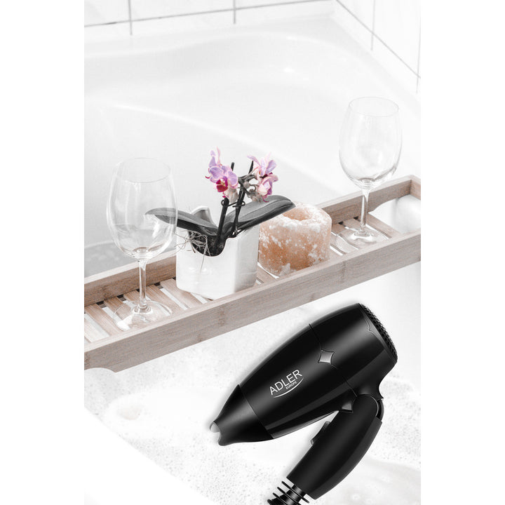 Adler AD 2251 Hair Dryer, Travel Hair Dryer, Foldable Handle, Small, Ergonomic, 1400 W